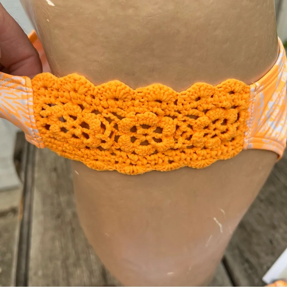 - O’Neill Sz XL Henna Crochet Orange Bikini Set! NEW!